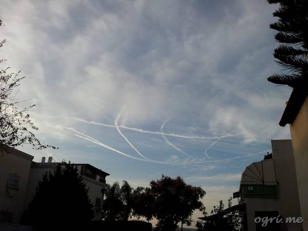 Israel missiles tracks