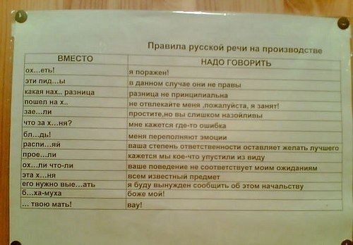 Будьте взаимовежливы на производстве!